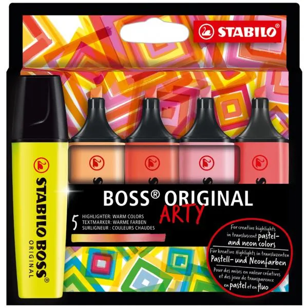 STABILO ARTY BOSS set of 5 warm colors