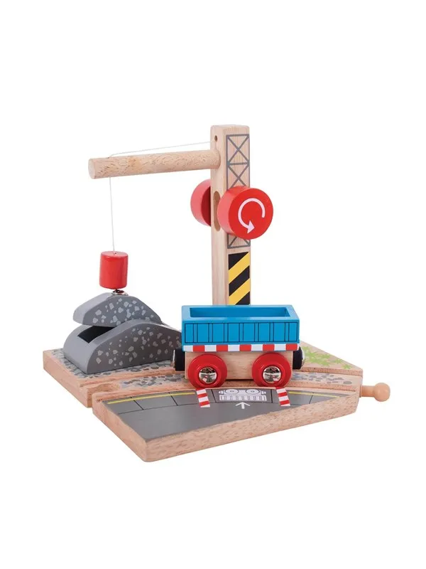 Bigjigs Wooden Rails - Gravel Crane