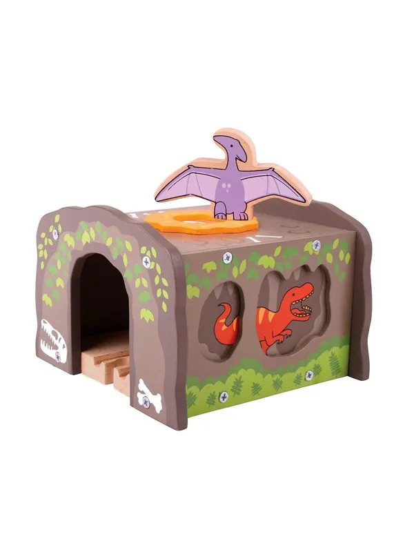 Bigjigs Wooden Dino T-Rex Train Tunnel