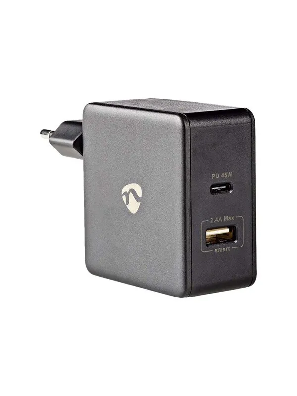 Nedis power adapter - USB 24 pin USB-C - 45 Watt