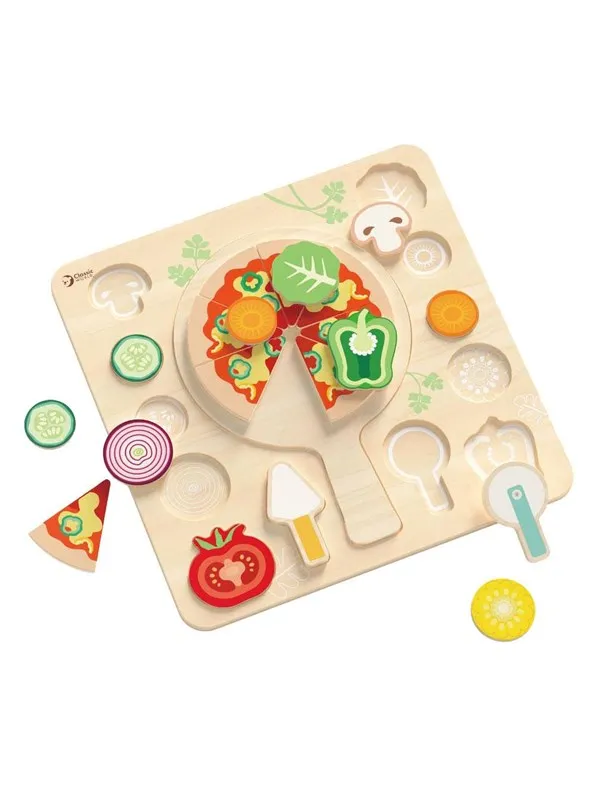 Classic World Wooden Shape Puzzle Pizza 22 pcs.