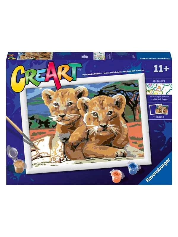 Ravensburger CreArt Painting by Numbers - Little Lion Cubs