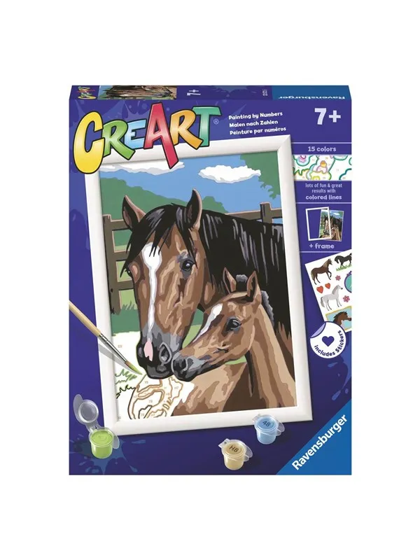 Ravensburger CreArt Painting by Numbers - Playing around with Foals