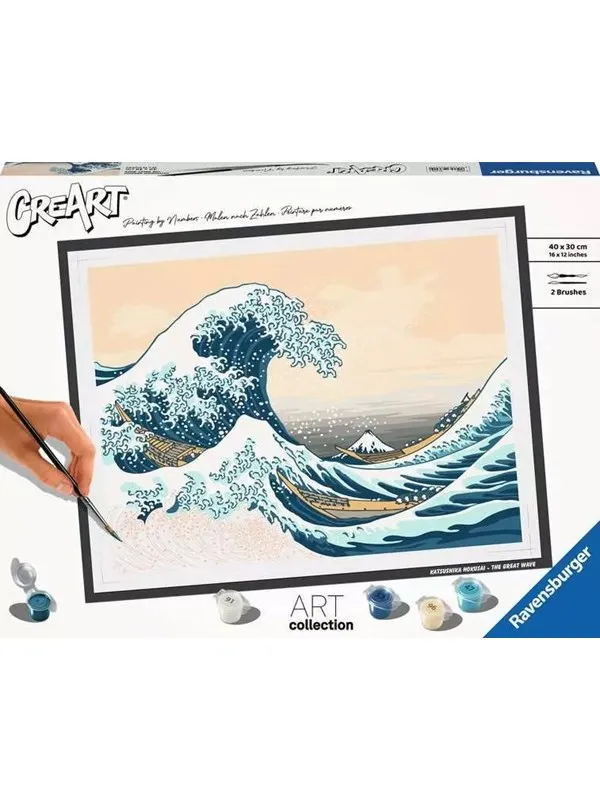 Ravensburger CreArt Painting by Numbers - Hoksusai: The Great Wave