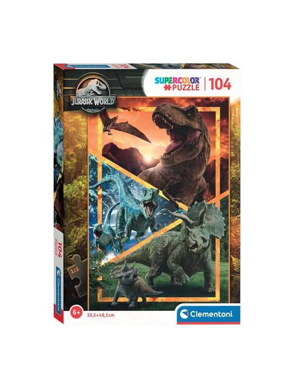 Clementoni Jigsaw Puzzle Super Color Jurassic World 104pcs. Gulv