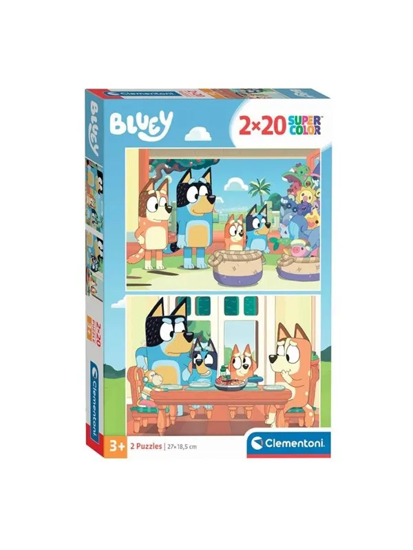 Clementoni Jigsaw Puzzle Super Color Bluey 2x20pcs. Gulv