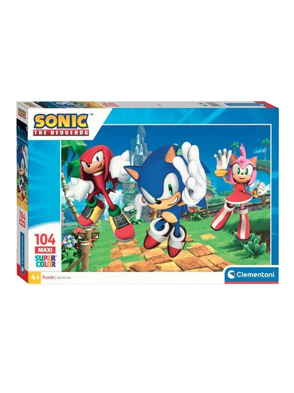 Clementoni Jigsaw Puzzle Super Color Maxi Sonic 104pcs. Gulv