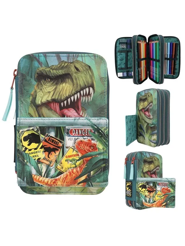 Depesche Dino World Triple Pencil Case DANGER