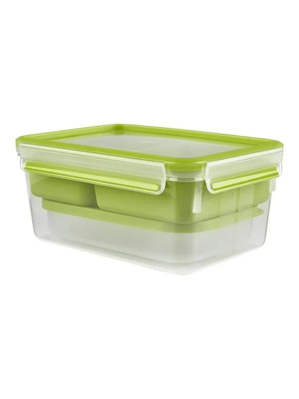 EMSA CLIP & GO - food storage container - green transparent - 2.2 L