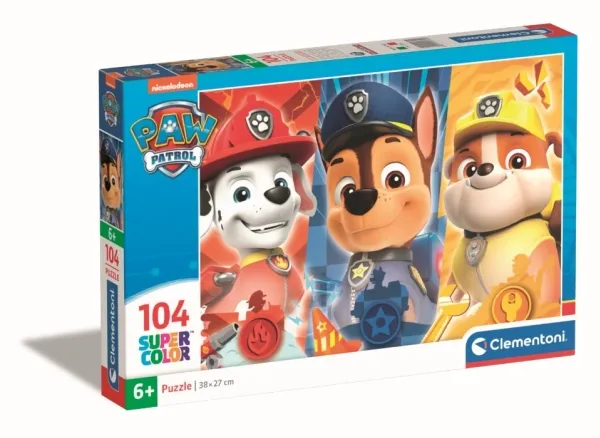Clementoni Jigsaw Puzzle Super Color PAW Patrol Close Up 104 pcs. Gulv