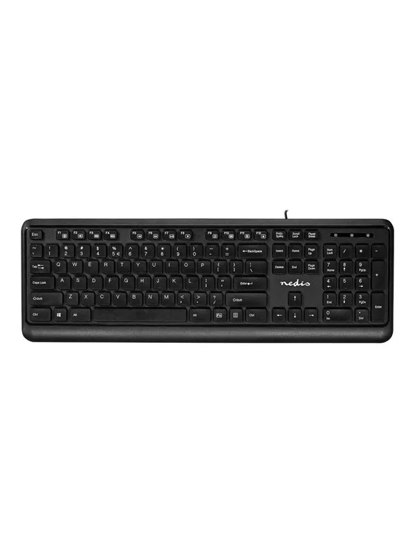 Nedis - keyboard - QWERTY - US International - black - Tastatur - Universal - Svart