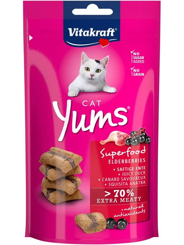 Vitakraft - Cat Yums® superfood with Duck and Elderberry 40g