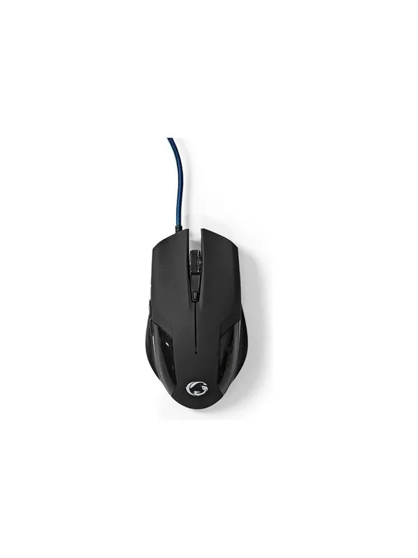 Nedis Gaming - mouse - USB - black - Mus - Optisk - 6 - Svart