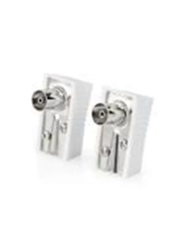 Nedis IEC (Coax) Connector | Angled | Female | Nickel Plated | 75 Ohm