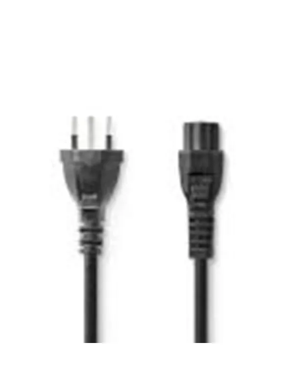 Nedis Power Cable | CH Type 12 | IEC-320-C5 | Straight | Straight | Nickel Plated | 2.00 m