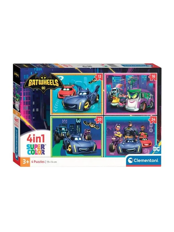 Clementoni Jigsaw Puzzle 4in1 Batwheels Gulv