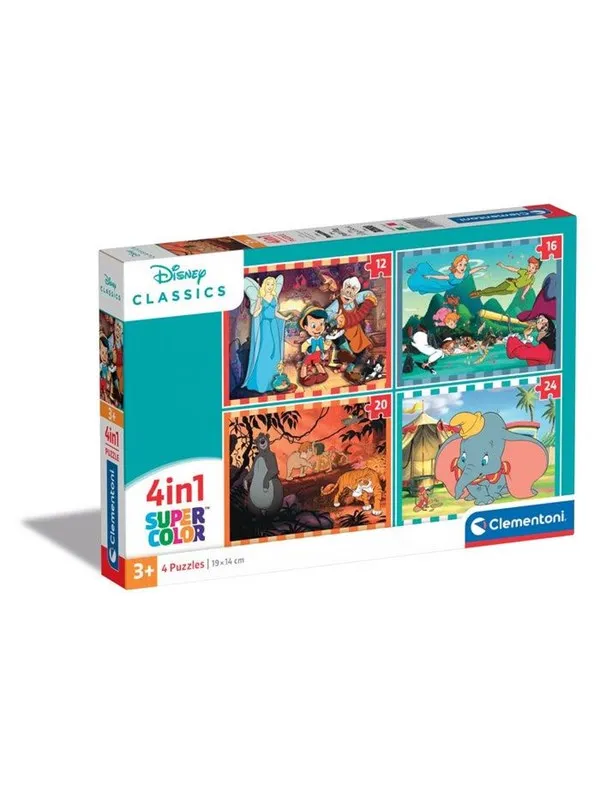 Clementoni Jigsaw Puzzle 4in1 Disney Animals Gulv