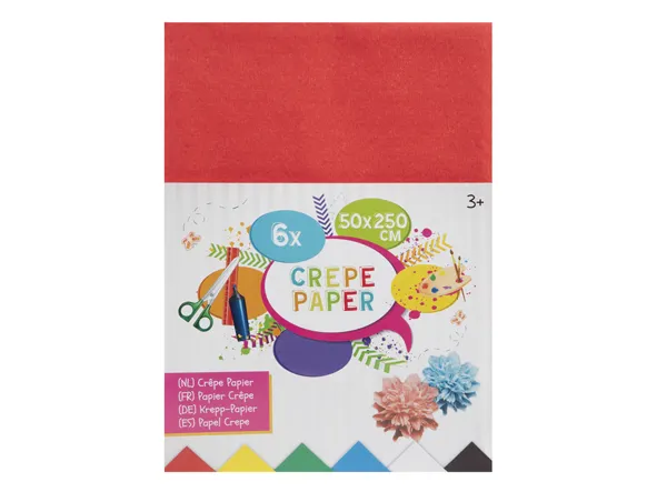 Creative Craft Group Crepe paper 50*250cm. 6 sheets.