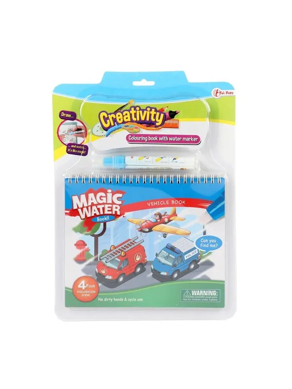Toi-Toys Creativity Coloring with Water Vehicle with Marker