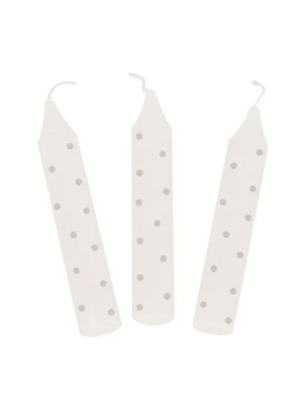 Goki Birthday Candles with Gray Dots 10 pcs.