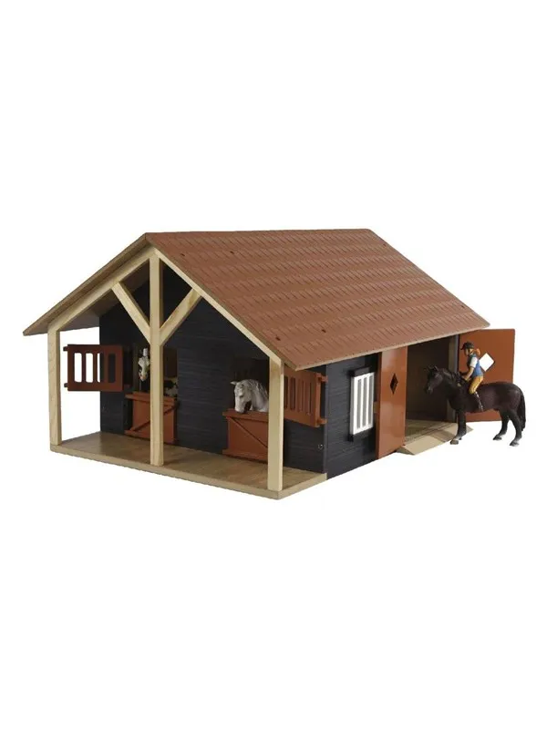 Kids Globe Horse Stable with 2 Boxes and Storage 1:24