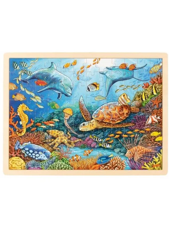 Goki Wooden Jigsaw Puzzle Great Barrier Reef 96pcs. Tre