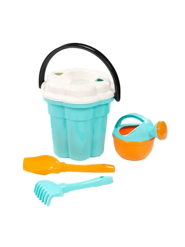 Cavallino Toys Cavallino Safari XL Classic Bucket with Watering Can Blue 4 pcs.