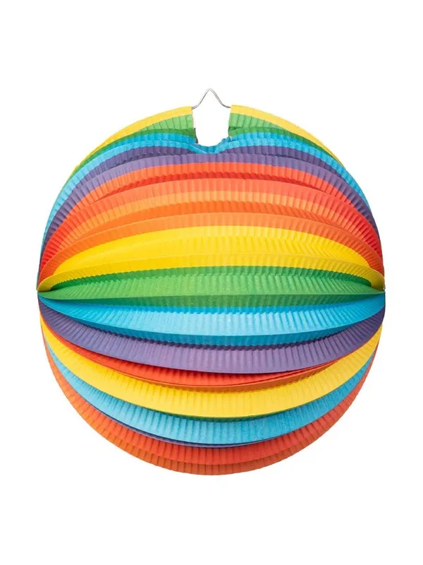 Globos Paper Lantern Round Rainbow 25cm