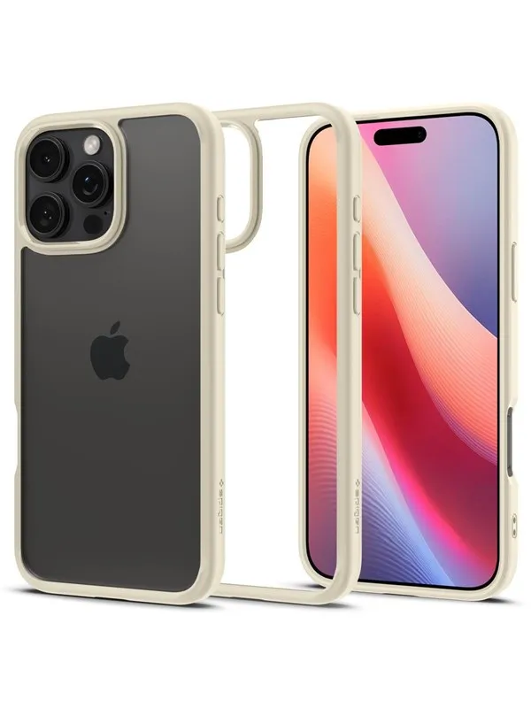 Spigen Crystal Hybrid - Mute Beige - iPhone 16 Pro Max