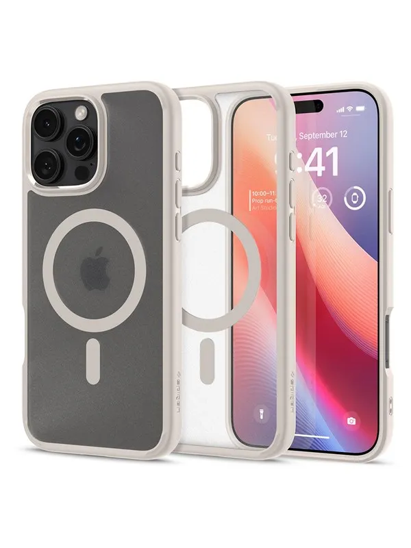 Spigen Ultra Hybrid MagSafe - frost natural titanium - iPhone 16 Pro Max