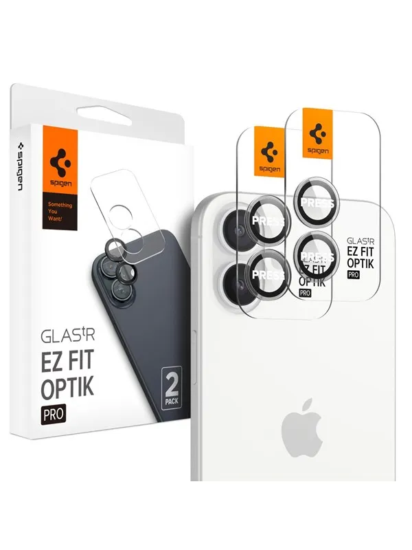 Spigen Glass tR EZ Fit Optik Pro 2 Pack - crystal clear - iPhone 17/16 / 16 Plus