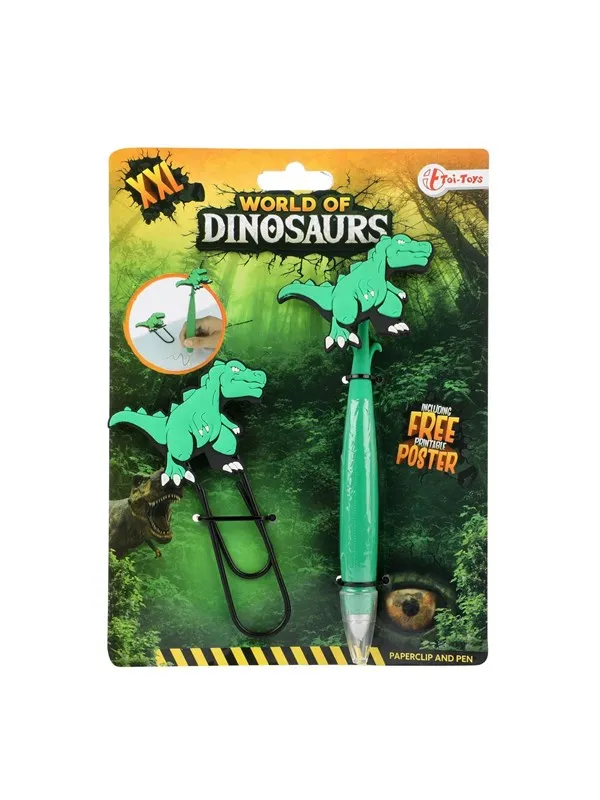World of Dinosaurs XXL Paperclip with Pen
