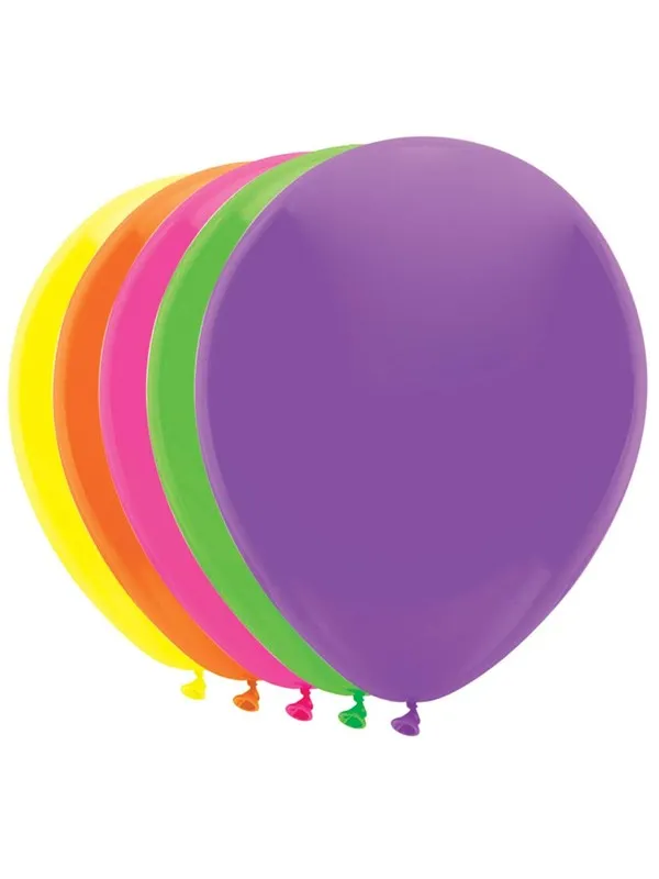 Haza Witbaard Balloons 5 Neon Colors 10 pcs.
