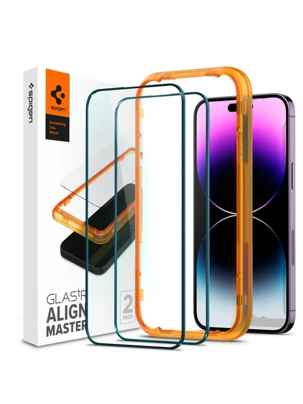 Spigen tR Align Master 2 Pack - FC black - iPhone 14 Pro