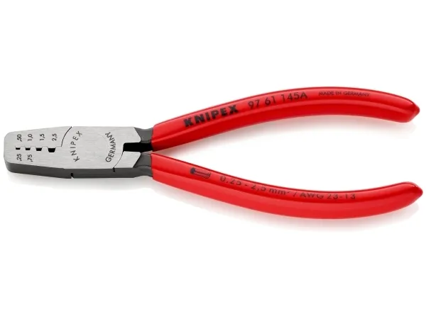 KNIPEX Presstenger for endehylser, Med trapes-pressing