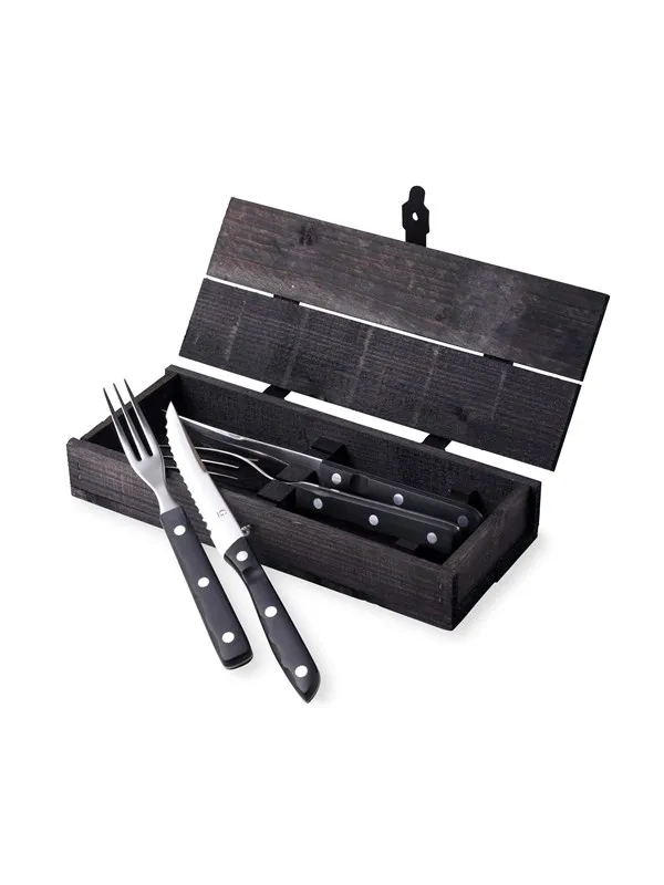 Gense Old Farmer Black steak/grill cutlery 4 pcs