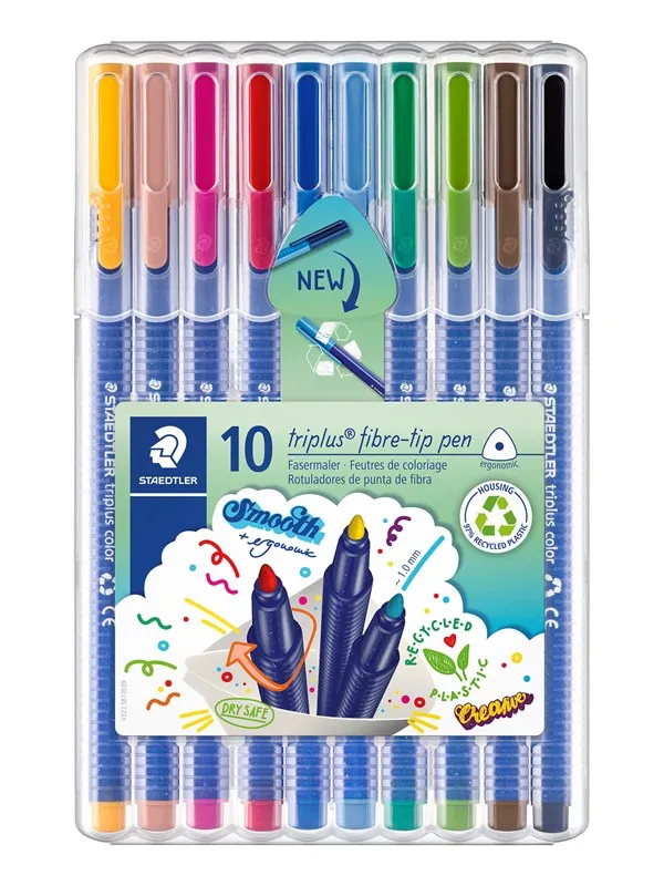 Staedtler Fibre tip pen triplus col.10pcs.box