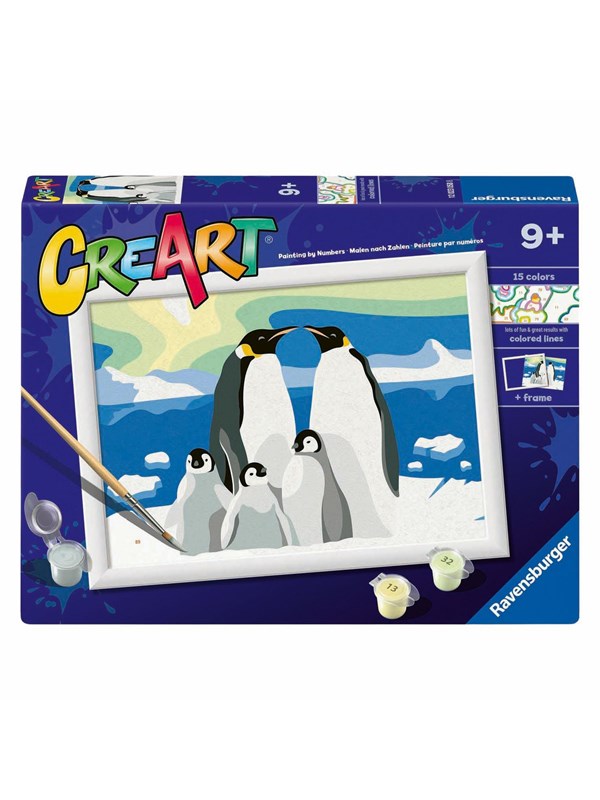 Ravensburger CreArt Paint by Numbers - Penguin Family