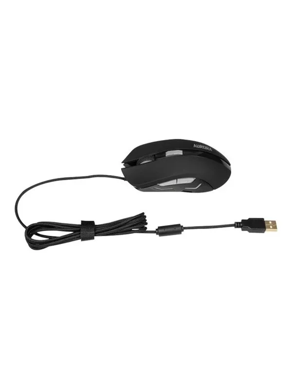 iBOX Aurora A-1 Optical Wired USB Mouse Gaming - Mus - Optisk - 6 - Svart
