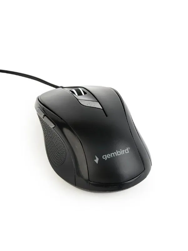 Gembird Wired optical mouse 6B-01 - Mus - Optisk - 6 - Svart