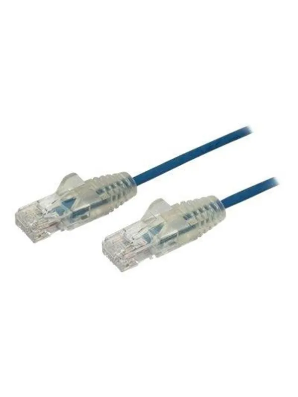 StarTech.com 2.5m CAT6 Cable - Blue Slim CAT6 Patch Cord - Snagless - LSZH - patch cable - 2.5 m - blue - Blå - 2.5m