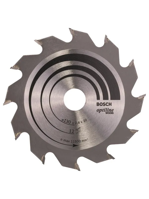 Bosch Sirkelsagblad Optiline Wood 130 x 20/16 x 2,4 mm, 12