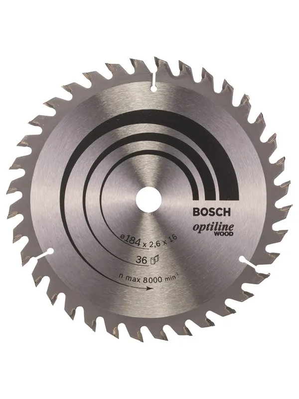 Bosch Sirkelsagblad Optiline Wood 184 x 16 x 2,6 mm, 36