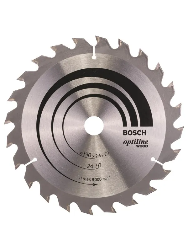 Bosch Sirkelsagblad Optiline Wood 190 x 20/16 x 2,6 mm, 24