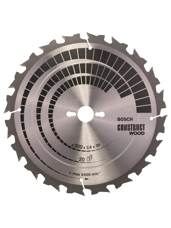 Bosch Sirkelsagblad Construct Wood 300 x 30 x 2,8 mm; 20