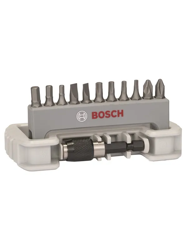 Bosch 11-delers skrutrekkerbits-sett inklusive bitsholder PH2; PZ2; T10; T15; T20; T25; S0,6x4,5; S0,8x5,5; HEX3; HEX4; HEX5; 25 mm