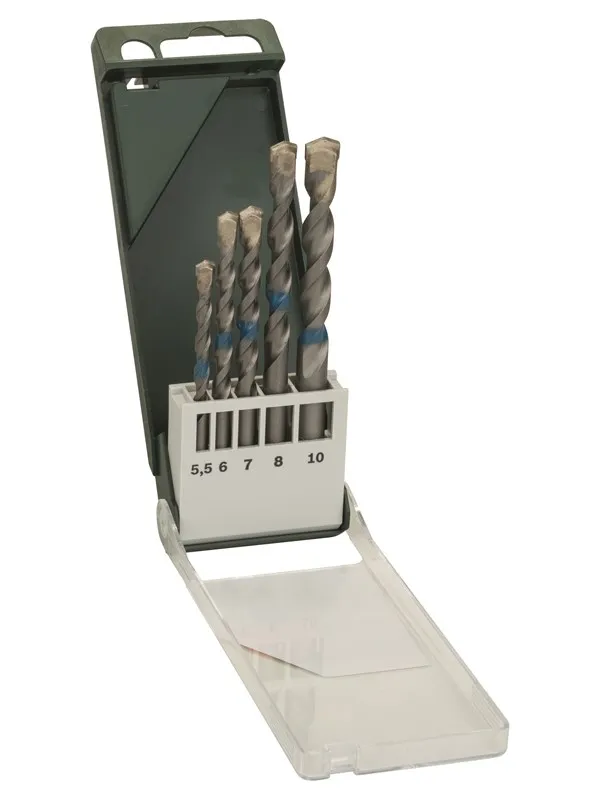 Bosch 5-delers betongborsett 5,5 x 85; 6,0 x 100; 7,0 x 100; 8,0 x 120; 10,0 x 120