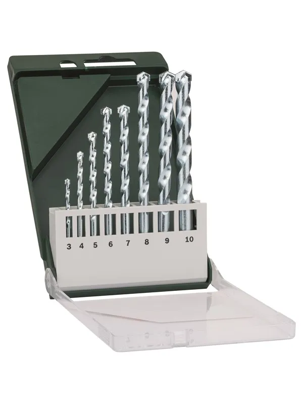 Bosch 8-delers steinbor-sett 3,0 x 60; 4,0 x 75; 5,0 x 85; 6,0 x 100; 7,0 x 100; 8,0 x 120; 9,0 x 120; 10,0 x 120