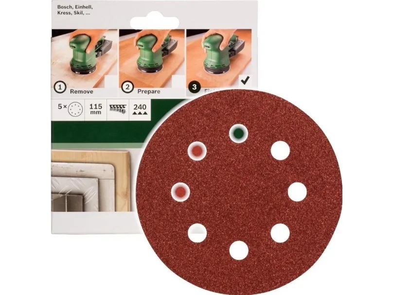 Bosch 5-delers slipepapirsett for eksentersliper G= 240