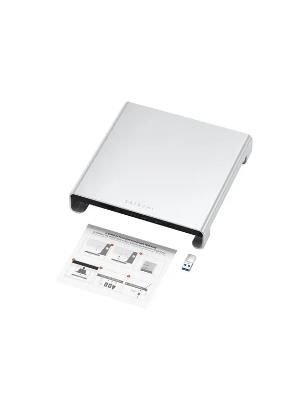 Satechi Type-C Aluminum Monitor Stand Hub for iMac - docking station + monitor stand